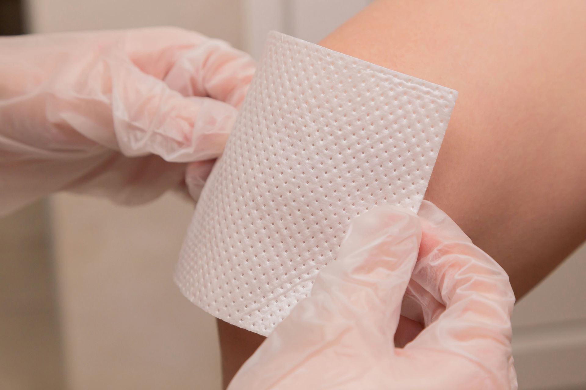 An image of a bandage being applied